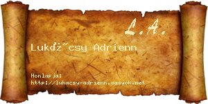 Lukácsy Adrienn névjegykártya