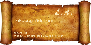 Lukácsy Adrienn névjegykártya