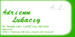 adrienn lukacsy business card